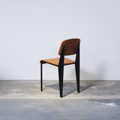 Mid-Century Modern Standard Chair attributed to Jean Prouvé, 1950s
