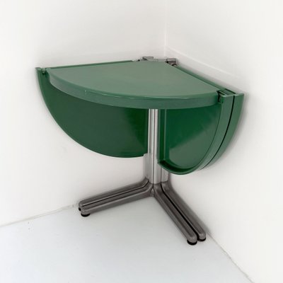 Green Plana Folding Table by Giancarlo Piretti for Castelli