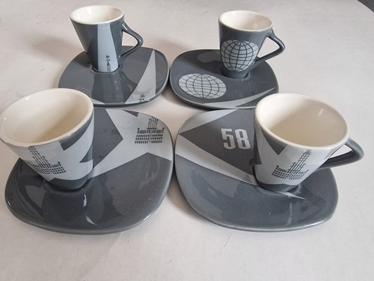 Expo 58 Mugs by Lucien de Roeck for Royal Boch, 2008, Set of 8 for sale at  Pamono