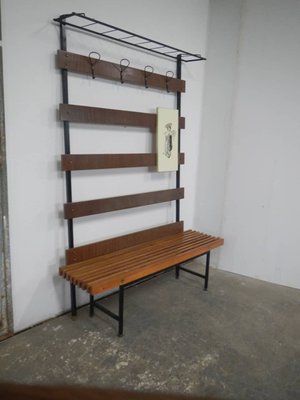 Vintage Garderobe mit Bank, 1950 bei Pamono kaufen