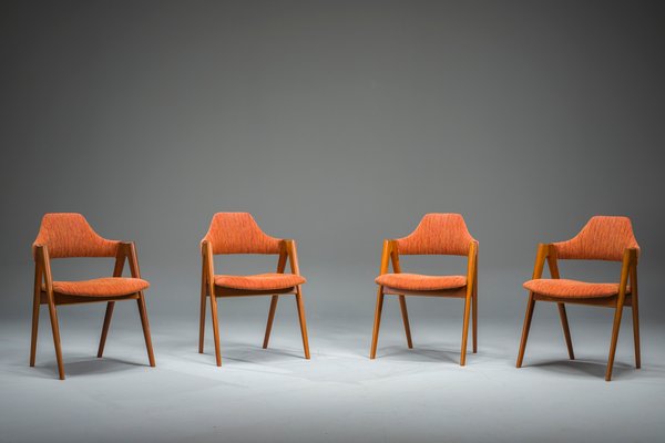 Vintage Danish Compass Dining Chairs by Kai Kristiansen, 1960s