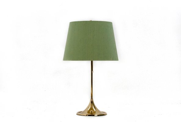 Mid Century B 024 Tischlampe Mit Grunem Schirm Von Bergboms Bei