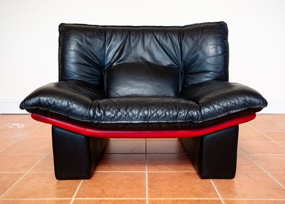 Italian Leather Lounge Chair by Nicoletti Salotti for Avanti