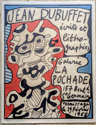 Jean Dubuffet, Writings and Lithographs, 1968, Original Hand