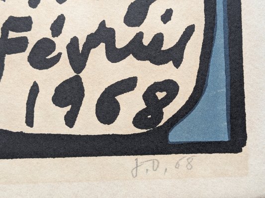 Jean Dubuffet, Writings and Lithographs, 1968, Original Hand