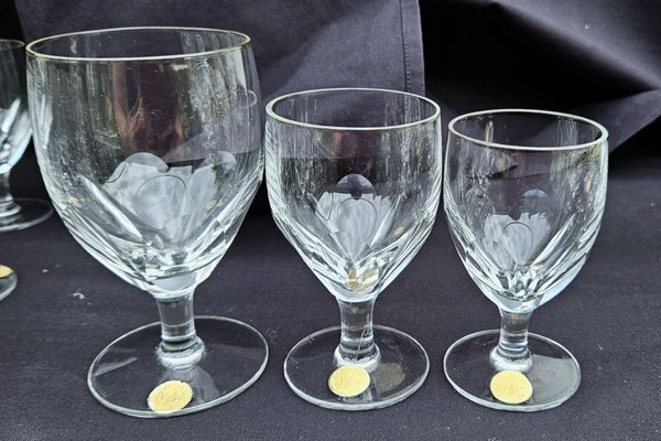 Verres en Cristal de Vallerysthal, Set de 38 en vente sur Pamono