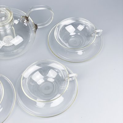 Hand-Made Glass Set by Wilhelm Wagenfeld, 1950s, Set of 13