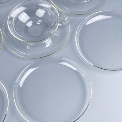 Hand-Made Glass Set by Wilhelm Wagenfeld, 1950s, Set of 13