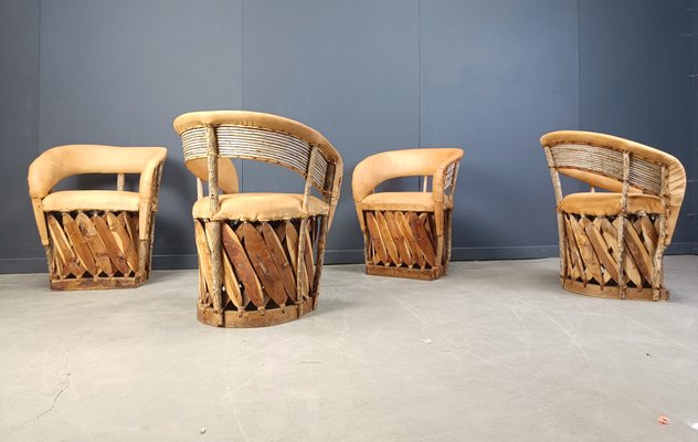 Vintage Art Populaire Mexican Dining Chairs, 1970s, Set of for