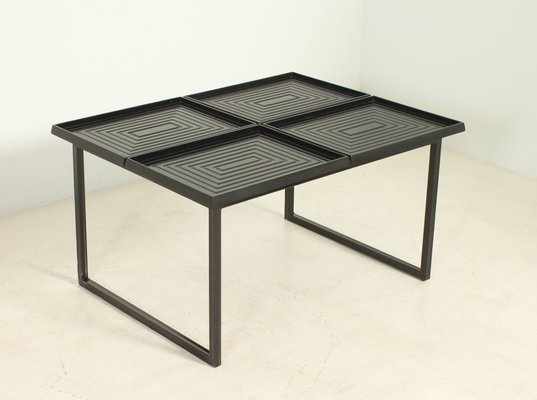 Geometric Coffee Table With Removable Trays 1980s For Sale At Pamono
