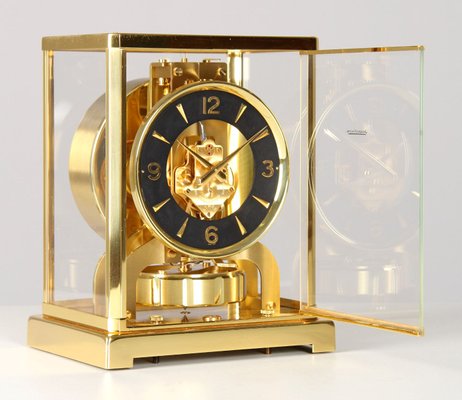 Atmos Clock with Black Dial by Jaeger LeCoultre, 1965 for