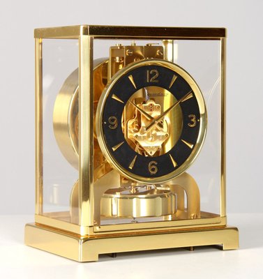 Atmos Clock with Black Dial by Jaeger LeCoultre, 1965 for