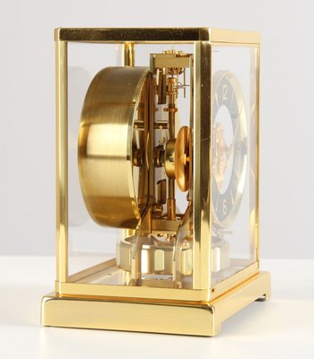 Atmos Clock with Black Dial by Jaeger LeCoultre, 1965 for