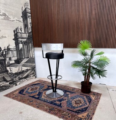 Sculptural Model Dry Martini Bar Stool in Steel with Metal Sheet