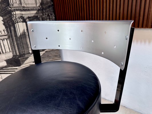 Sculptural Model Dry Martini Bar Stool in Steel with Metal Sheet