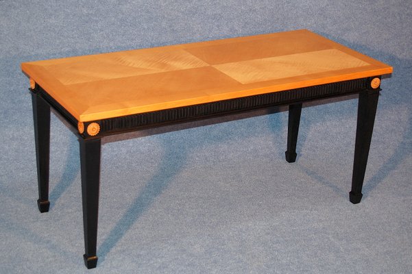 Coffee Table In Sycamore And Black Wood 1940s Coffee Table In Sycamore And Black Wood 1940s