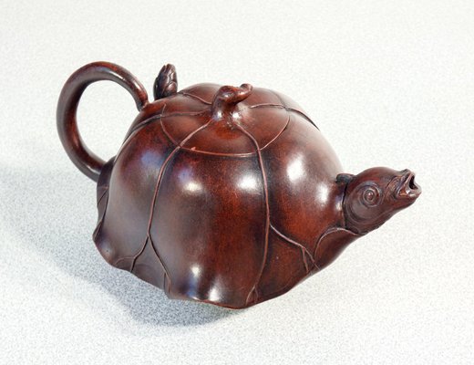 Vintage Chinese Yixing Zisha Teapot Single Cup Signed Clay