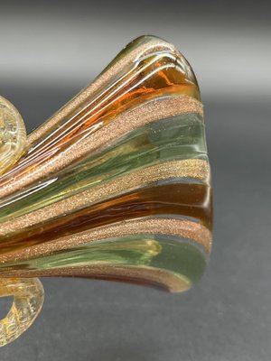 Antique Salviati Filigree Murano Glass Vases, Set of 2 for sale at