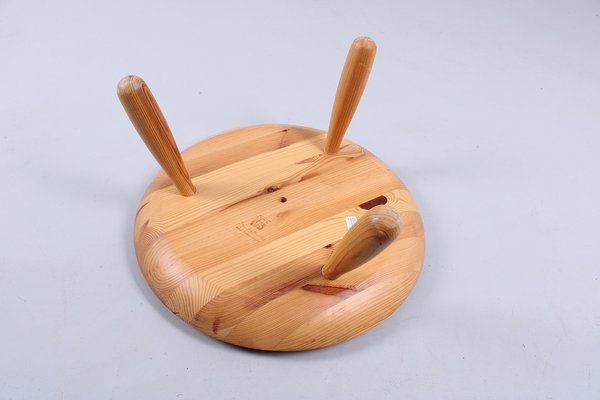 Pine Wood Karljohan Stool by Christian Hallerod for Ikea, 1990s