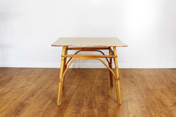 Vintage Side Table In Rattan For At Pamono Vintage Side Table In Rattan 1