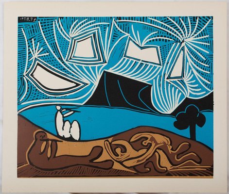 Pablo Picasso, Bacchanal in the Starry Sky, Linocut, 1962 for sale