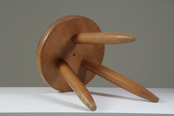 High Ash Stool Berger Model attributed to Charlotte Perriand