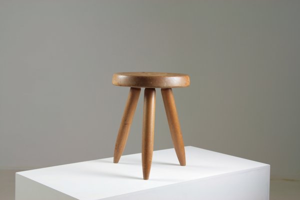 High Ash Stool Berger Model attributed to Charlotte Perriand