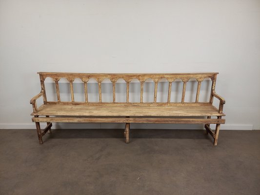 Panca da chiesa in abete patinato in vendita su Pamono