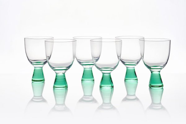 Glasses by Carlo Moretti for Ribes Studio, Set of 6 for sale