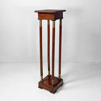 Italienischer Empire Podest aus Holz & Messing, 1800er bei Pamono kaufen