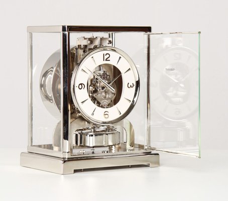 Nickel Plated Atmos Clock from Jaeger Lecoultre, 1956 for