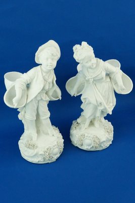 Kinderfiguren aus Biskuitporzellan von Vion et Baury, Frankreich, Ende 19. Jh., 2er Set