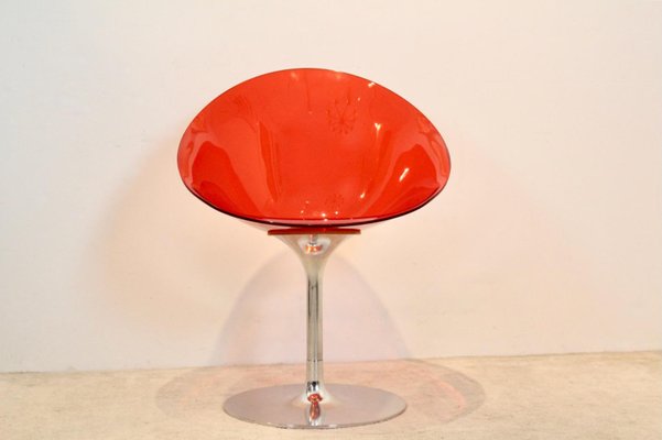 Vintage Italian Orange Eros Chair by Philippe Starck for Kartell