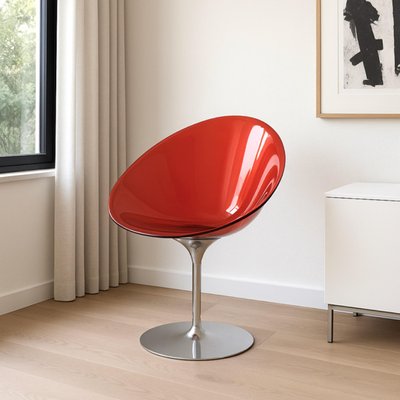 Vintage Italian Orange Eros Chair by Philippe Starck for Kartell