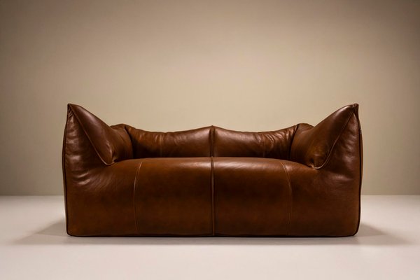 Two-Seater Sofa in Leather by Mario Bellini for B&B Italia for