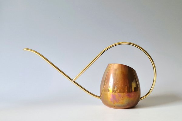 Zweifarbige Gießkanne aus Kupfer & Messing, 1956