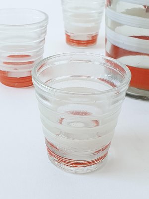 Snap Carafe and Glasses by Aino Aalto for Karhula, 1930s-1940s