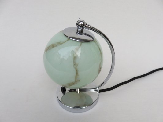 art deco chrome table lamp