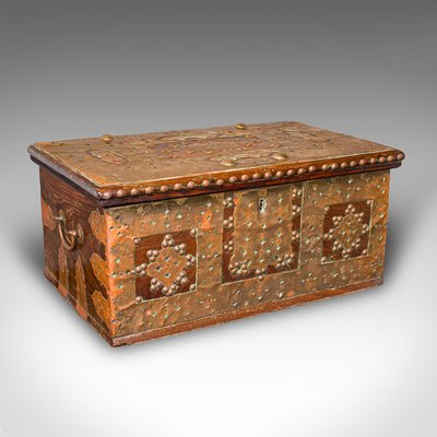 Small Antique Zanzibar Chest in East African Teak, 1850 for sale