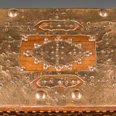 Small Antique Zanzibar Chest in East African Teak, 1850 for sale
