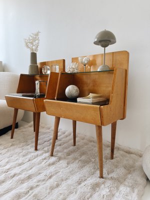 Mid-Century Modern Nightstands attributed to Jitona Soběslav