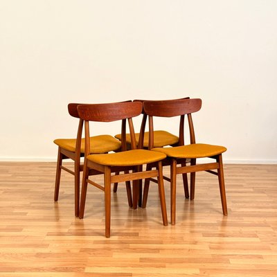 Teak and Beech Dining Chairs from Findahl, Denmark, 1950s-1960s