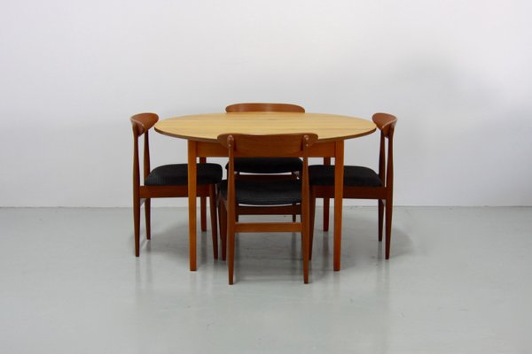 Vintage Danish Extendable Teak Dining, Danish Teak Dining Room Table And Chairs