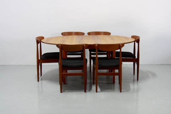 Vintage Danish Extendable Teak Dining, 1950s Wooden Dining Room Table