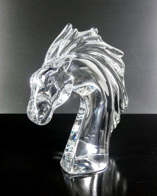 Sculpture Horse Head from Daum, France for sale at Pamono
