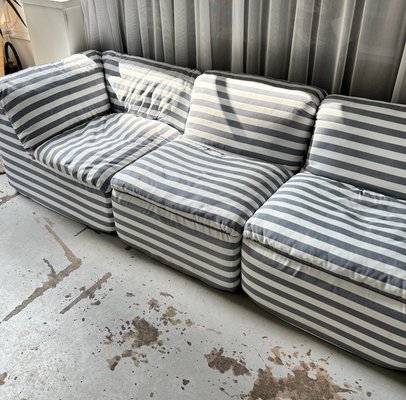 Striped Modular Sofa, 1980s, Set of 6 for sale at Pamono