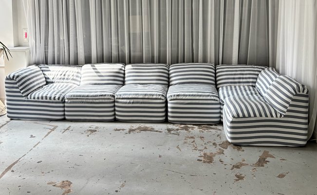 Striped Modular Sofa, 1980s, Set of 6 for sale at Pamono