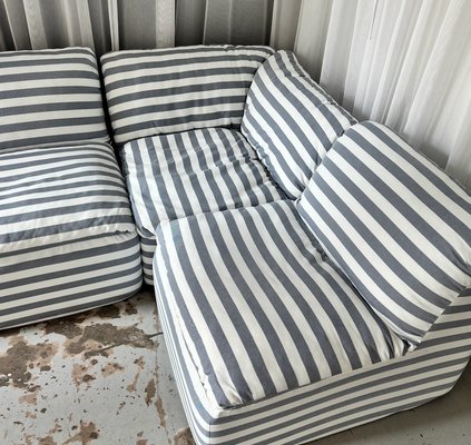 Striped Modular Sofa, 1980s, Set of 6 for sale at Pamono