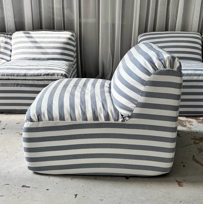 Striped Modular Sofa, 1980s, Set of 6 for sale at Pamono Striped Modular Sofa, 1980s, Set of 6 for sale at Pamono