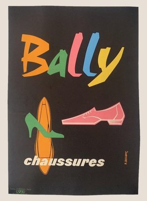 Bally Chaussures Poster, 1957 for sale at Pamono